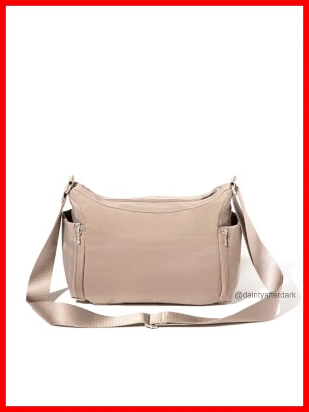 Nylon Hobo Crossbody Bag RFID Protection Adjustable Strap